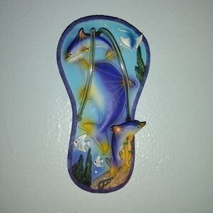 Colorful Ocean-Themed Flip Flop Wall Decor